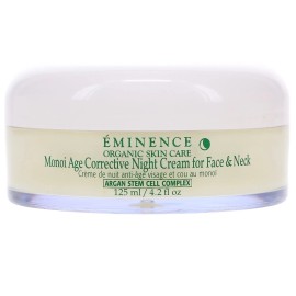 Crema de noche correctiva de edad Eminence Monoi para rostro y cuello (4,2 oz/125 ml)