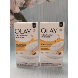 Olay (Lot of 2) OLAY Shea Butter Ultra Moisture Beauty Bar Soap, 6 Bars 19 oz