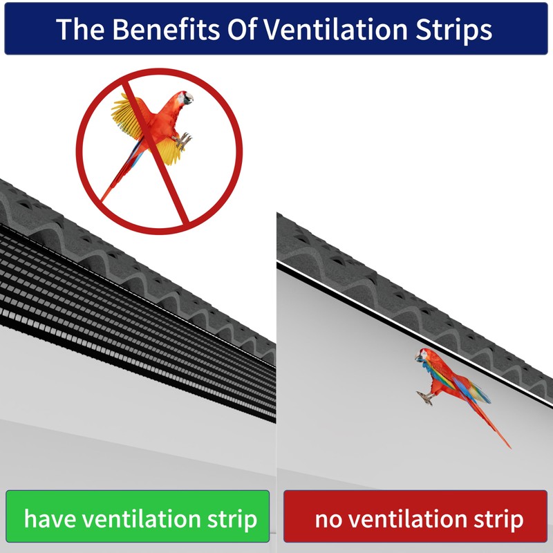 Lahoreeky Soffit Vents Strip for Eaves Ventilation 3.93" x 10.93y,