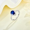 Old English Jewellers 925 Sterling Silver Blue Sapphire CZ Pear