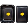 2-Pack Black Roasting and Baking Tray Set - Medium Roaster