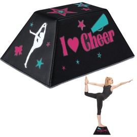 Soulchen Portable Stunt Training Stand 8 x 4 Inches Top Surface Cheerleading Balance Trainer Cheer Flyer Stand Balance and Flexibility Cheer Equipment for Flexibility Core Strength and Conditioning