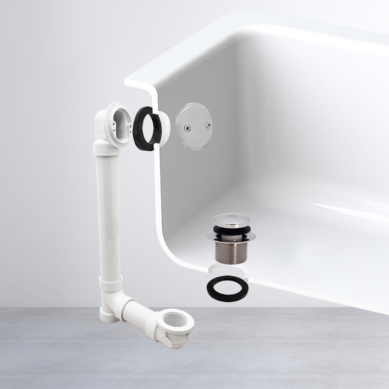 Westbrass D4932-26 1-1/2" x 12" Bath Waste & Overflow Assembly