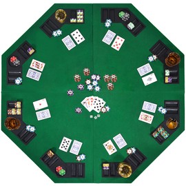 EVIEUN 48 Inch 8 Player Foldable Poker Table Top