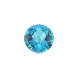 Mysticdrop 2.80-2.95 Cts of 9 mm AAA Round Checker Board AA Loose Swiss Blue Topaz (1 pcs) Gemstone