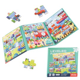 GOGOLAN Magnetic Puzzles for Kids 3/4/5, 97 Pcs Toddler Puzzles Plane Activities for Toddlers,Learning Magnet Gift for Road Trip