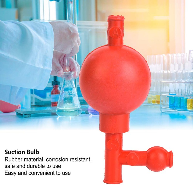 Tiiyee Lab Rubber Suction Bulb, Bulb Pipette Hand Syringe Ear