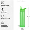 Insulated Stainless Steel Water Bottle with Straw, Ceramic-Lined, BPA-Free &