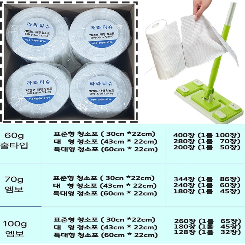 Lalatishu electrostatic cleaning cloth, multipurpose non-woven fabric, large capacity dry