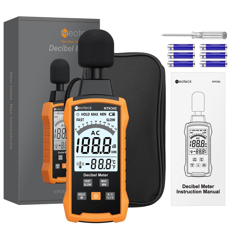 Neoteck Dezibel Digital Portable Sound Level Meter 30-130dB with LCD