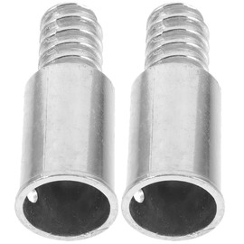 GANAZONO Threaded Connection Parts for Broom Handle 2Pcs Stainless Steel Screw-in Fittings 2.56X0.98X0.98 Inch Adjustable Extension Pole Adapter for Metal Broom Sticks