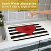 Valentine's Day Dish Drying Mat for Kitchen Counter Black Plaid