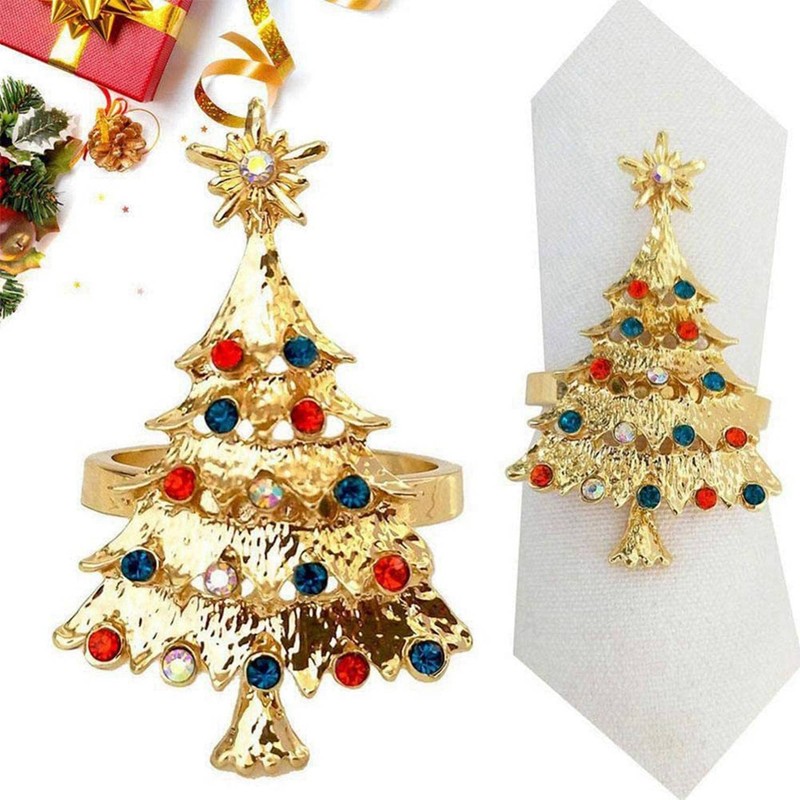 12Pcs Christmas Napkin Button Napkin Ring Napkin Ring Cloth Ring