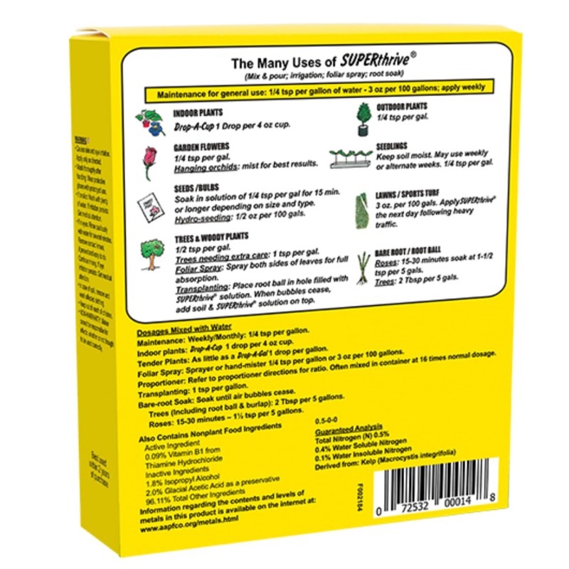 SUPERthrive Plant Vitamin Solution 4 oz. + Organic 4-4-4 All-Purpose