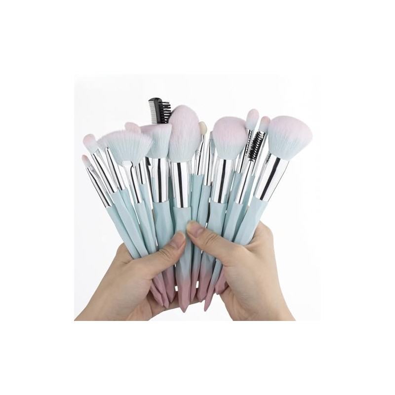 Juego de 15 brochas de maquillaje de calidad, brochas sintéticas