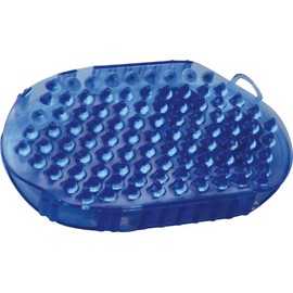 2 in 1 Cleaning Glove with Curry Comb, Royal Blue, PVC