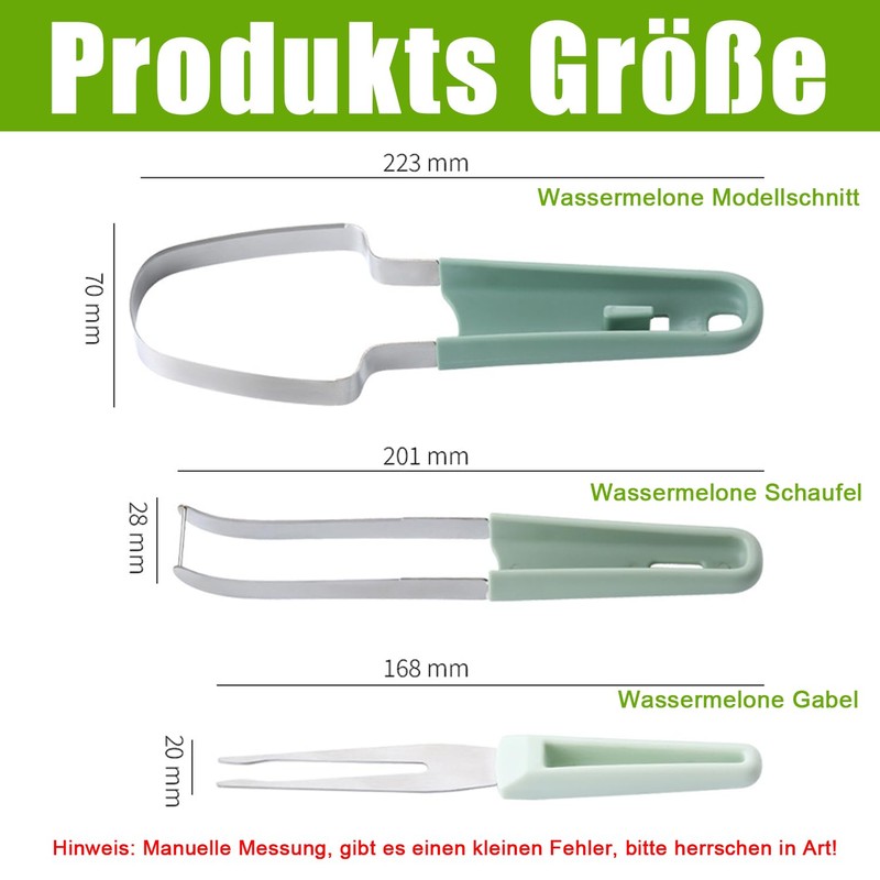 Norhogo 3-in-1 Watermelon Fork Cutter, Watermelon Cutter with Melon Cutter