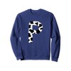 Creative Bold Marker Letter P - Cow Pattern Design Sweatshirt