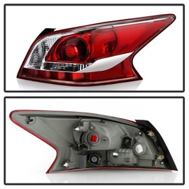 ACANII - For 2013 2014 2015 Nissan Altima 4-Door Sedan [Factory OE Style] Tail Lights Brake Lamps Replacement Left+Right, Red