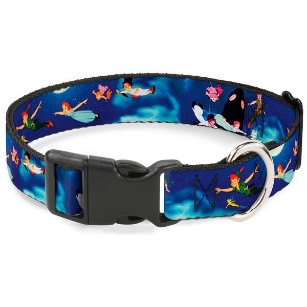 Buckle-Down Plastic Clip Collar - Peter Pan Flying Scene -