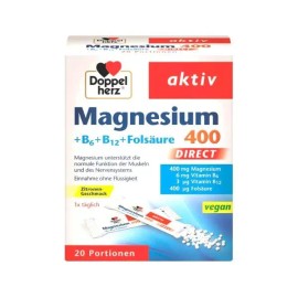 Doppelherz Magnesium 400 + B6 + B12 + Folic Acid 20 sachets