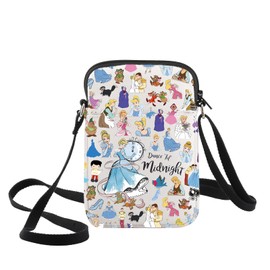 WZMPA Princess Cinderella Crossbody Bag Jaq＆Gus Fans Gifts Dance Until Midnight Cinderella Shoulder Bag Fairy Tales Merch (Dance Until Midnight CB)