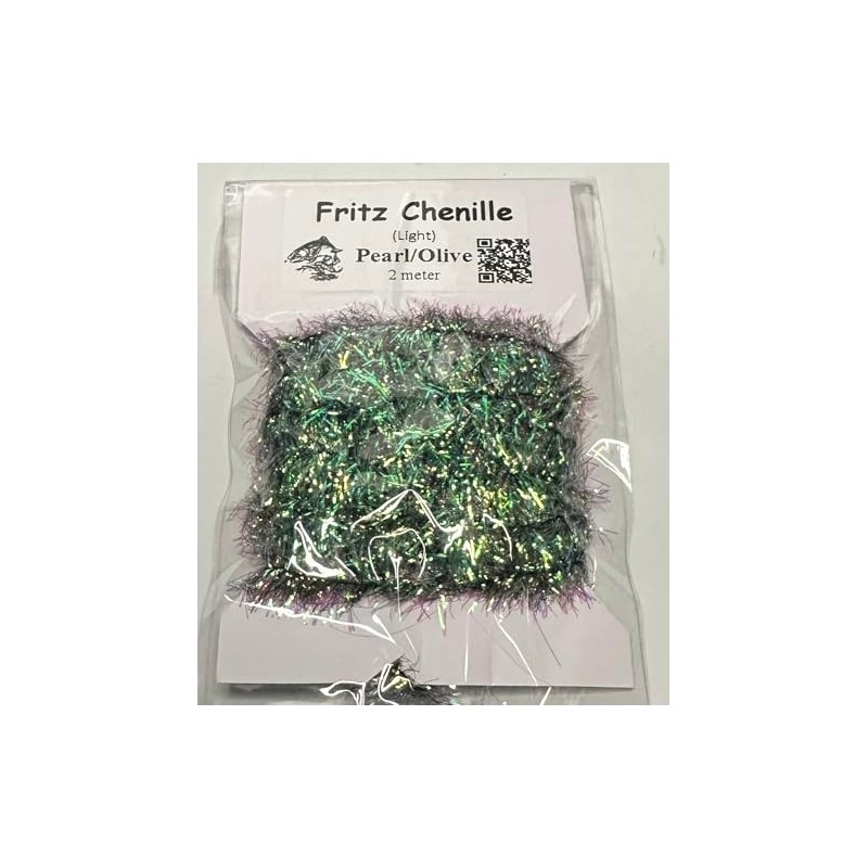 Flies4U - Pearl boosted 15mm chenille fritz - fly tying