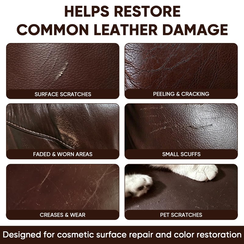Leather & Vinyl Repair Kit,10 Mix Colors DIY Repair for