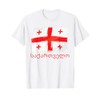 Grunge Georgia 5-Cross Flag | Georgian language T-Shirt