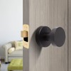 NICENEEDED 2 Pack Round Corner Deadbolt Strike Plate, Solid Brass