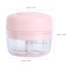 100ML Pink Garlic Grater USB Charging Electric Garlic Crusher Pressing