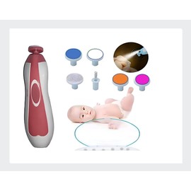 Drarif Baby Nail Trimmer Electric 10 in 1 Manicure Set with Four Extras, Safe Baby Nail File Kit, Portable, Quite with LED Light. Good for Babies or Grown-ups, Pink (Pack of 12)