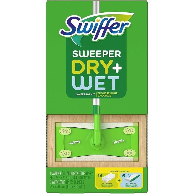 Swiffer Sweeper Dry + Wet sweeping Kit (1 Sweeper, 14