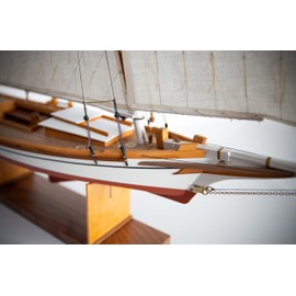 Midwest Chesapeake Bay Skipjack 1:28 Scale - Wooden Sailing Ship Model Building Kit for Adults - DIY Woodcraft Self Assembly