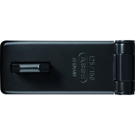 ABUS 125/150 C Hardened Steel Industrial Hasp, 6" Length, Black