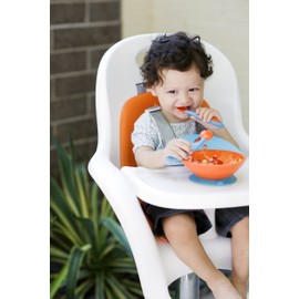 Boon B261 Plato Hondo con Base de Succión, verde/morado