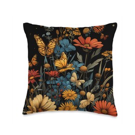 Pollinator Garden Design Wildlife Flowers Native Plants Throw Pillow