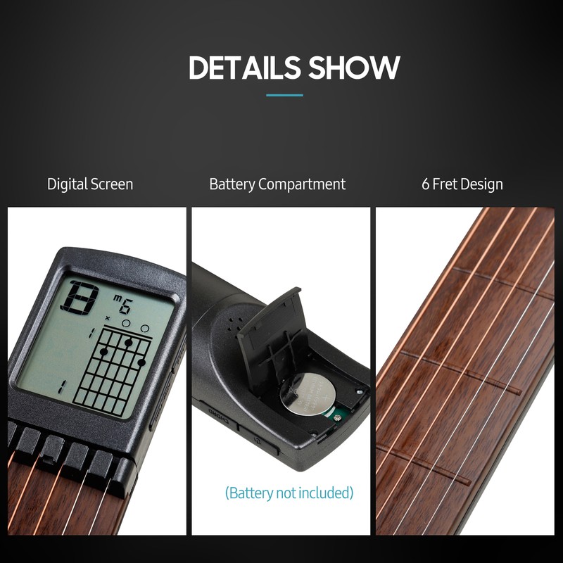 IRIN Pocket Guitar Chord Trainer 6 Fret Portable Practice Tool