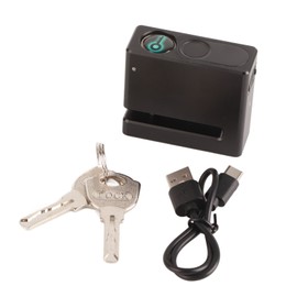 Fingerprint Disc Brake Lock Anti Theft Safety Lock for Bicycle Mountain Bike Snowmobile 3.7V Lithium Battery