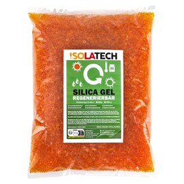 ISOLATECH Silica Gel Regenerable Desiccant Also Suitable as Filament Dryer, Orange, 400 g Bag Silica Gel Balls as Silica Gel Dehumidifier