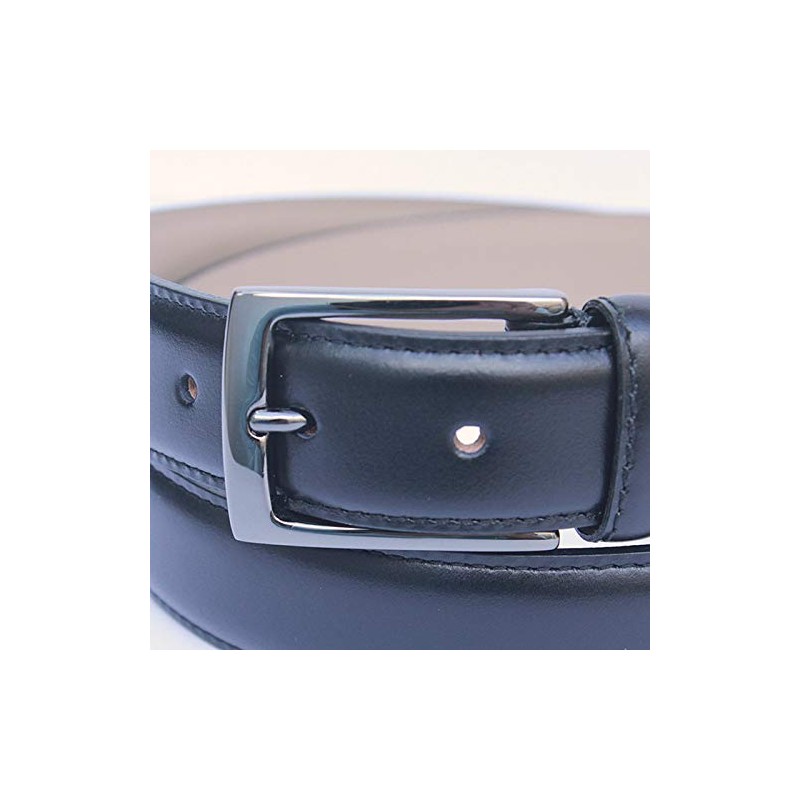 Nagasawa Belt Industry Ultimate Genuine Leather Stretch Belt, Black