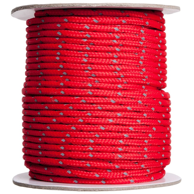 Relags Tent Reflective Rope Slip Lead, Red, 30 m x