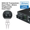 10Gtek Gigabit SingleMode Fiber to Ethernet Media Converter, Dual SC