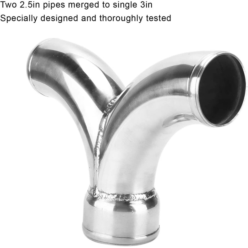 Unbranded Dual Air Intake Intercooler Pipe Fit for Twin Turbo