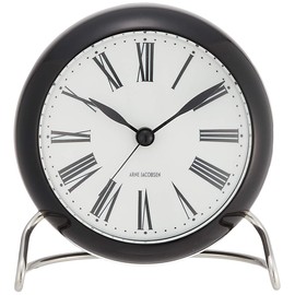 Arne Jacobsen RomanTable Clock 43671, Braun, RomanTable Clock