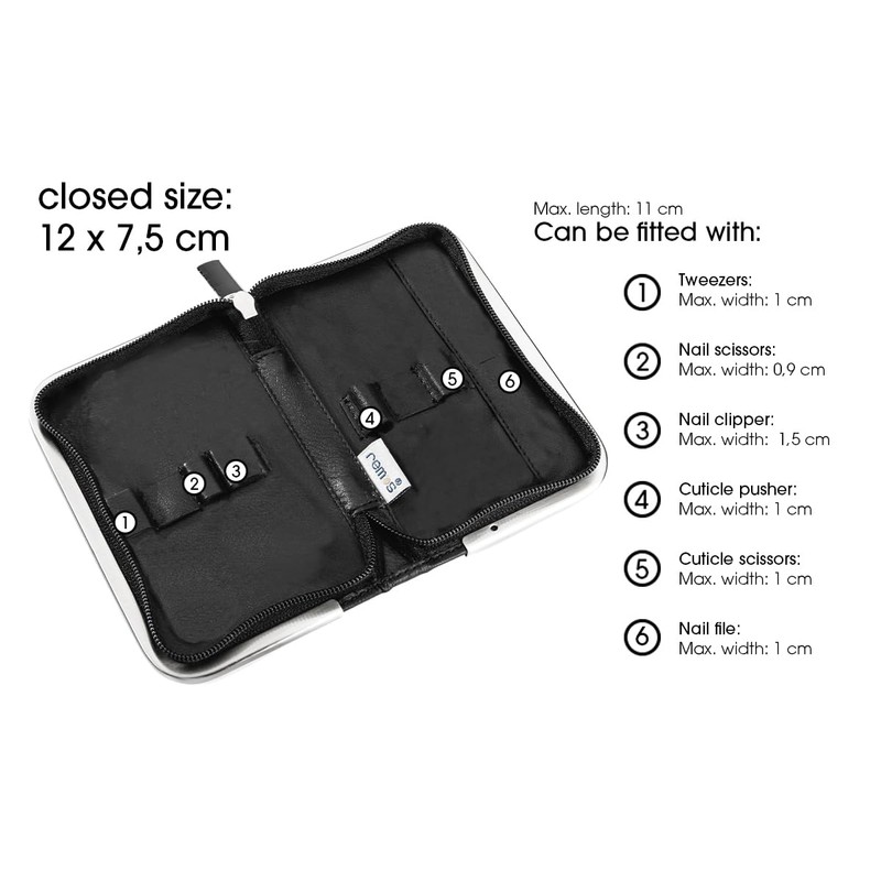 REMOS Manicure Case empty made of genuine leather with space