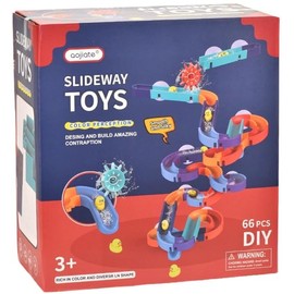 ULata，DIY Baby Kid Bath Tub Shower Toy, Water Slide Toy Track with Suction Cup, Toy Ducks, Water Toys for Bathtub. (A-7, 48pc)