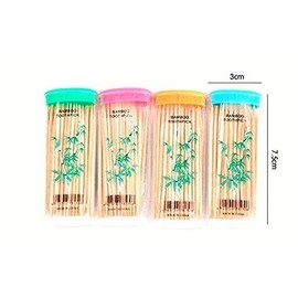 Crafts Nature Bamboo Toothpicks – Non-Toxic, Odorless, Eco-Friendly Oral Care Tool – Portable Natural Tooth Cleaners for Everyday Use (M, Parrot)
