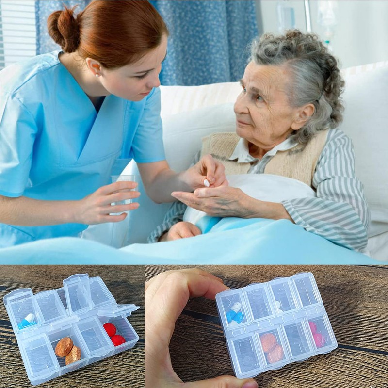 Clear Weekly Pill Case Pill Storage Box Transparent Travel Pill