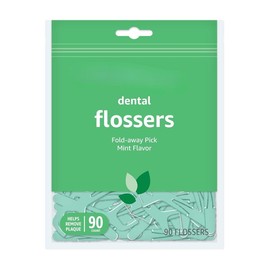 Mint Dental Flossers, 90 Count, 1 Pack (Previously Solimo)